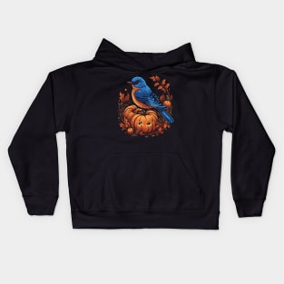 Eastern Bluebird Halloween Kids Hoodie